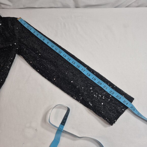 Steve Madden Women's Blazer Size S Sequined  Black No Button Long Sleeve (62) - Picture 9 of 15